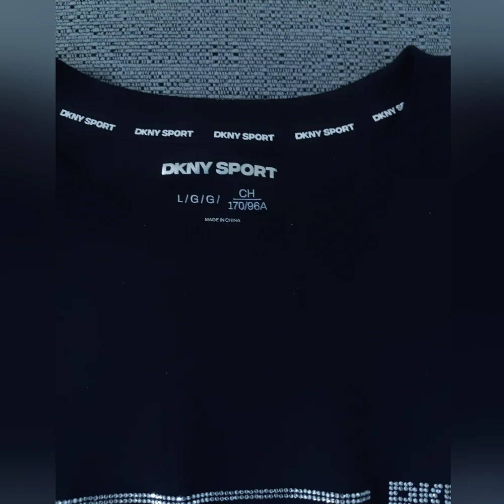 Calvin Klein Rhinestone Shirt Sport Black Size L - Picture 4 of 14